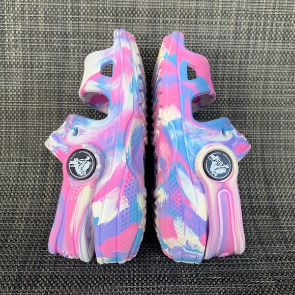 Crocs Easy on Clogs sling back Sandals Tie Dye Graphics infant Girls size 5 - Picture 9 of 12